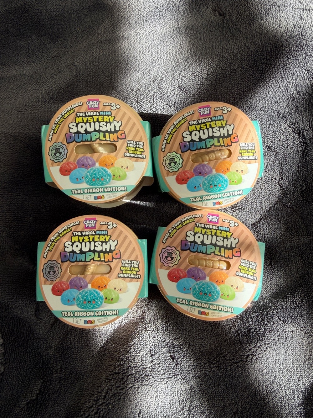 Crazy Fun Mystery Squishy Dumpling Teal Ribbon Edition Sensory Toy unopened new